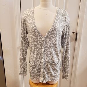 FOX Riders Lightweight Gray Cardigan Size Medium Trademark Graphics